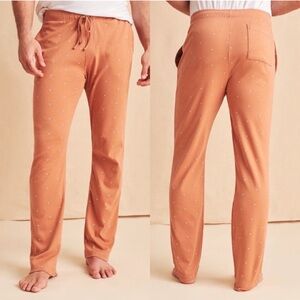 Faherty x Roller Rabbit Simon Pecan Mini Wave Pajama Pants Organic Cotton